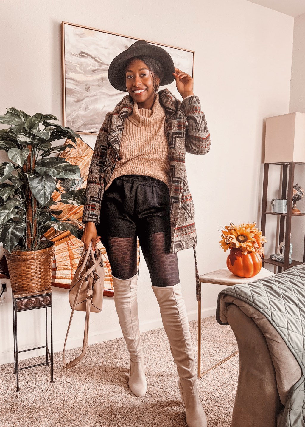 tribal print + pattern tights&nbsp;outfit